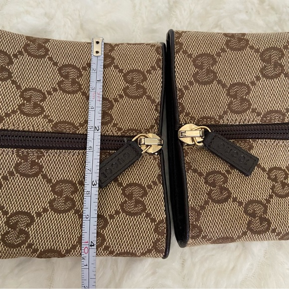 GUCCI GG Monogram Canvas Leather Ankle Boots Booties Stiletto Heels Pointed Toe - Picture 14 of 16